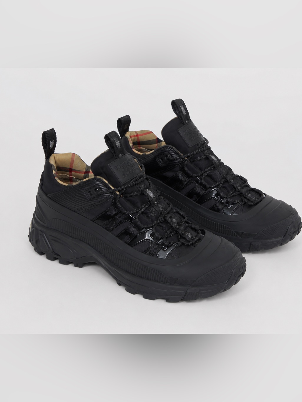 Burberry Black Vintage Check Arthur Sneakers